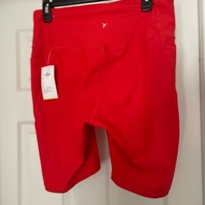 Neon orange bike shorts